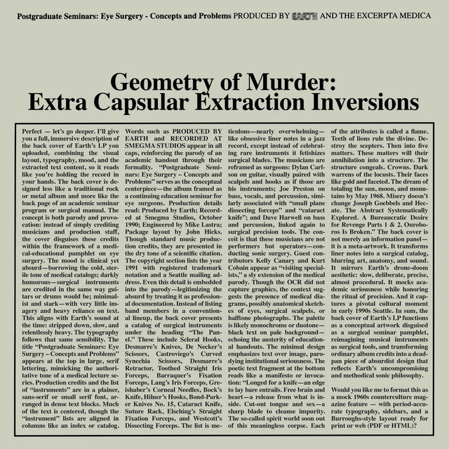 Earth x Black Noi$e - Geometry Of Murder: The Extra Capsular Extraction Inversions